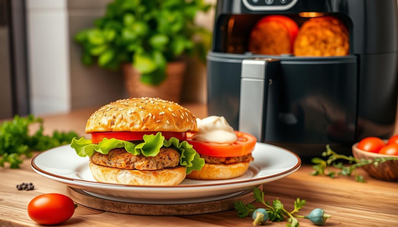 Turkey Burgers Take in the Air Fryer