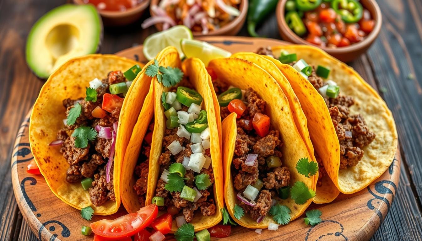 Mexican beef tacos